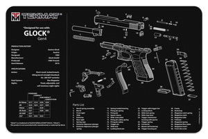 Tekmat - Glock Gen 4 Cleaning Mat 11" x 17"