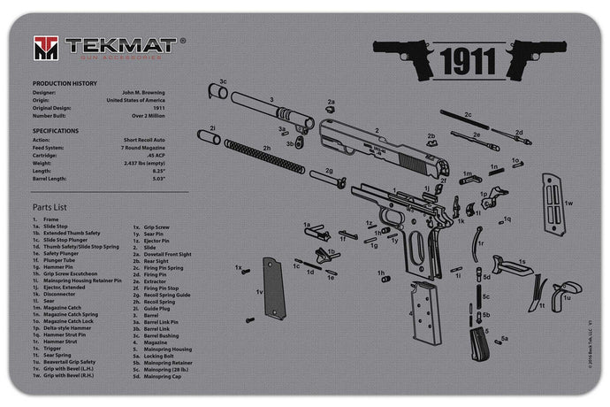 Tekmat - 1911 Cleaning Mat 11