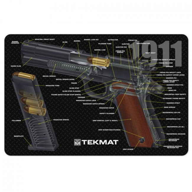 Tekmat - 1911 3D Cutaway Cleaning Mat 11