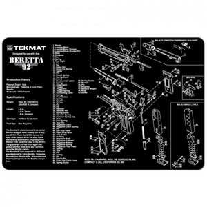 Tekmat - Beretta 92-M9 Cleaning Mat 11" x 17"